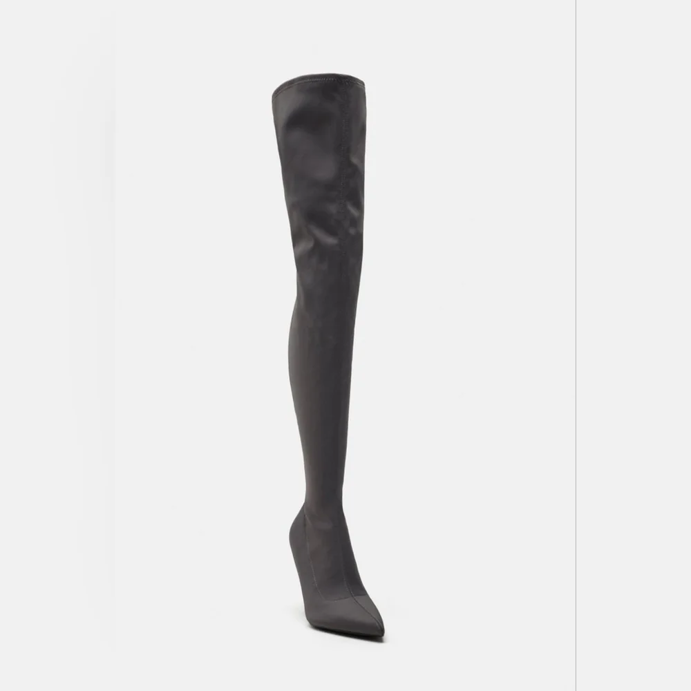 ZARA LIMITED EDITION FABRIC OVER THE KNEE HEELED BOOTS